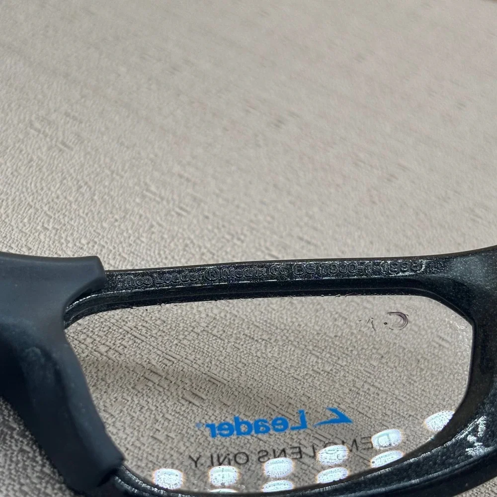Leader Metrix Youth Sports Safety Glasses Black Glitter Frames 56-15 ASTM F803